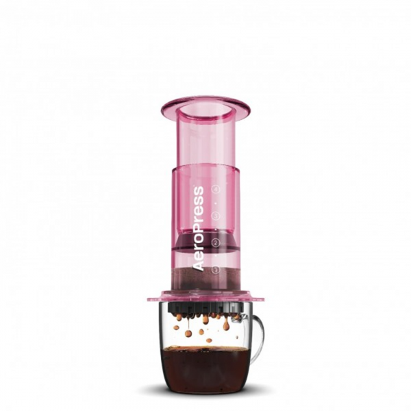 Aeropress clear pink (3