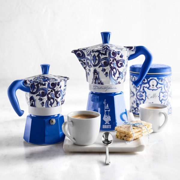 Ấm Moka Bialetti Express Dolce&Gabbana Mediterrean blue (2)